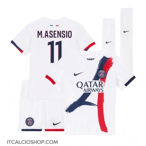 Paris Saint-Germain Marco Asensio #11 Seconda Maglia Bambino 2024-25 Manica Corta (+ Pantaloni corti)
